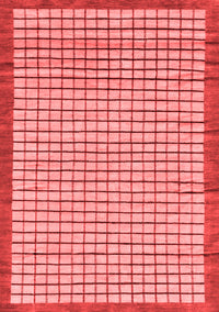 Checkered Red Modern Rug, abs21red