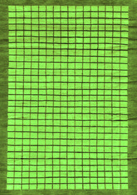 Checkered Green Modern Rug, abs21grn