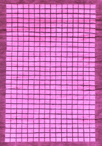 Checkered Purple Modern Rug, abs21pur