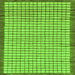 Square Checkered Green Modern Rug, abs21grn