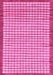 Machine Washable Checkered Pink Modern Rug, wshabs21pnk