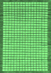 Checkered Emerald Green Modern Rug, abs21emgrn