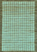 Machine Washable Checkered Light Blue Modern Rug, wshabs21lblu