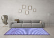 Machine Washable Checkered Blue Modern Rug in a Living Room, wshabs21blu