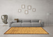 Machine Washable Checkered Brown Modern Rug in a Living Room,, wshabs21brn
