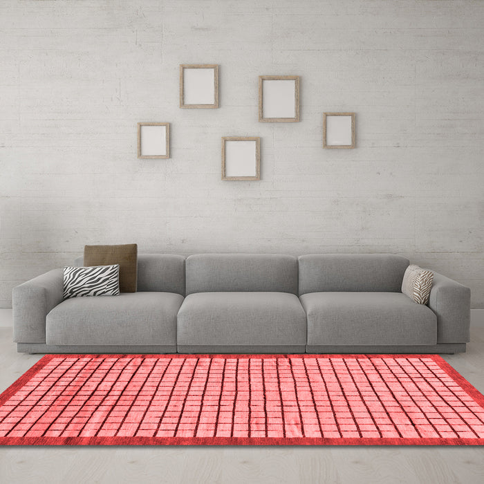 Modern Red Washable Rugs