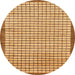 Round Abstract Red Checkered Rug, abs21