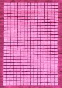 Checkered Pink Modern Rug, abs21pnk