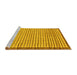 Sideview of Machine Washable Checkered Yellow Modern Rug, wshabs21yw