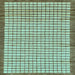 Square Checkered Light Blue Modern Rug, abs21lblu