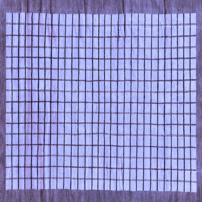 Square Checkered Blue Modern Rug, abs21blu