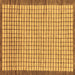 Square Machine Washable Checkered Brown Modern Rug, wshabs21brn