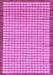 Machine Washable Checkered Purple Modern Area Rugs, wshabs21pur