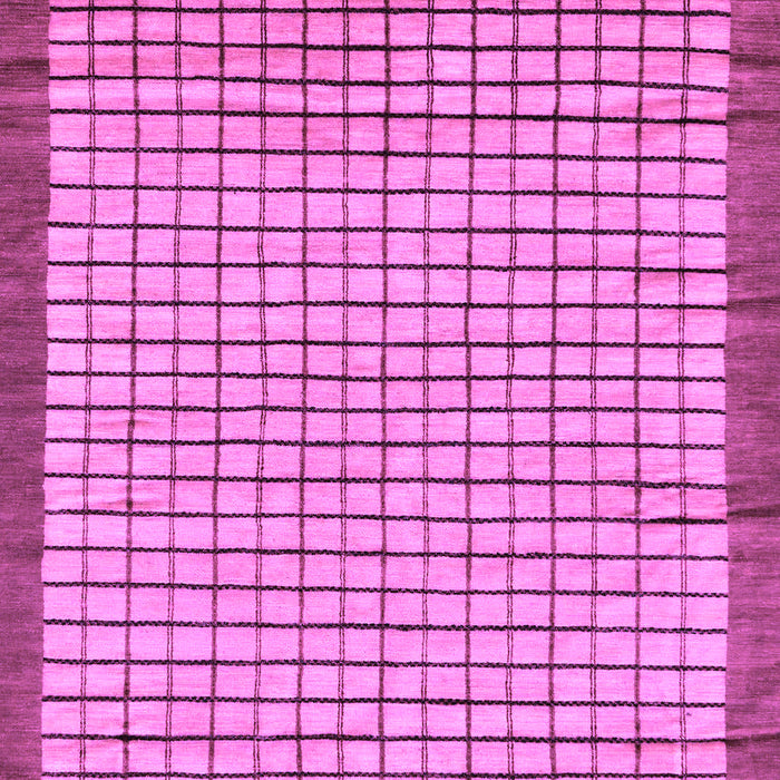 Machine Washable Checkered Purple Modern Area Rugs, wshabs21pur