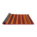 Sideview of Abstract Orange Red Modern Rug, abs220