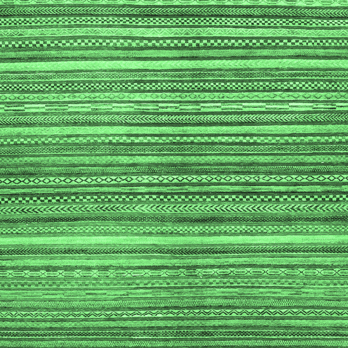 Square Abstract Emerald Green Modern Rug, abs2200emgrn