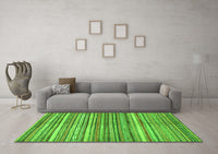 Machine Washable Abstract Green Modern Rug, wshabs2200grn