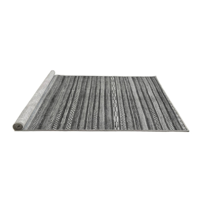 Sideview of Machine Washable Abstract Gray Modern Rug, wshabs2200gry