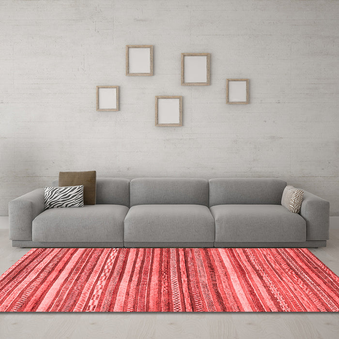 Modern Red Washable Rugs