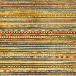 Square Abstract Yellow Modern Rug, abs2200
