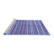 Sideview of Machine Washable Abstract Blue Modern Rug, wshabs2200blu