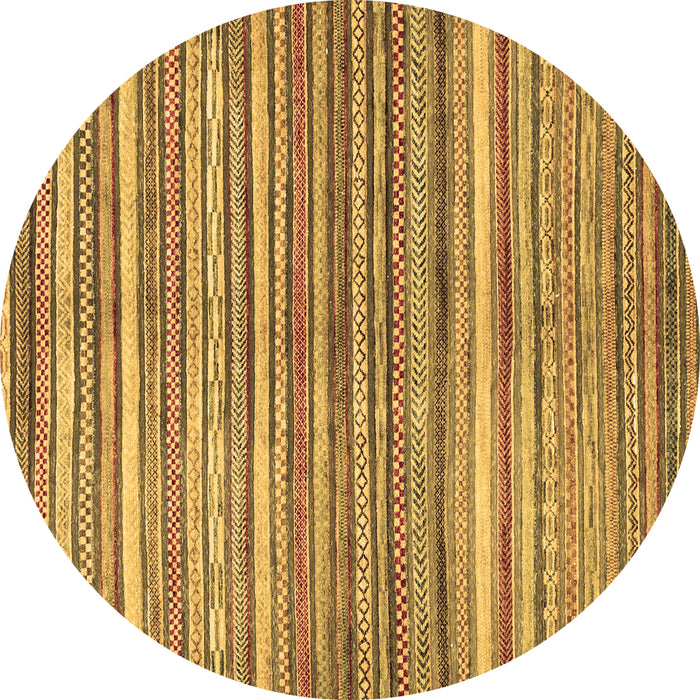 Round Abstract Brown Modern Rug, abs2200brn
