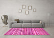 Machine Washable Abstract Pink Modern Rug in a Living Room, wshabs2200pnk