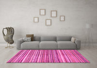 Machine Washable Abstract Pink Modern Rug, wshabs2200pnk