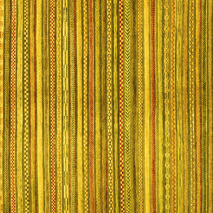 Square Machine Washable Abstract Yellow Modern Rug, wshabs2200yw