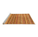 Sideview of Machine Washable Abstract Orange Modern Area Rugs, wshabs2200org