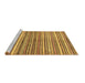 Sideview of Machine Washable Abstract Brown Modern Rug, wshabs2200brn