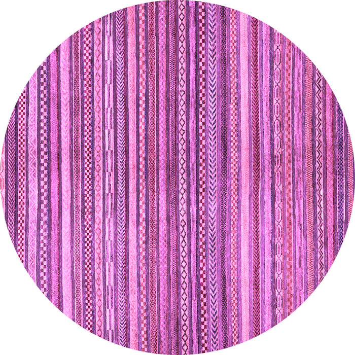 Round Abstract Purple Modern Rug, abs2200pur