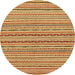 Round Machine Washable Abstract Saffron Yellow Rug, wshabs2201