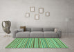 Machine Washable Abstract Turquoise Modern Area Rugs in a Living Room,, wshabs2201turq