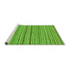 Sideview of Machine Washable Abstract Green Modern Area Rugs, wshabs2201grn