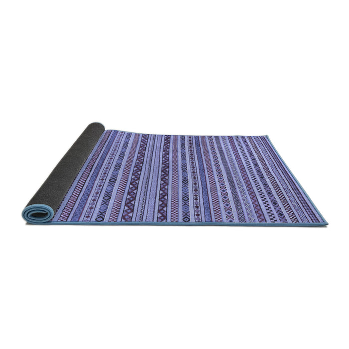 Sideview of Abstract Blue Modern Rug, abs2201blu