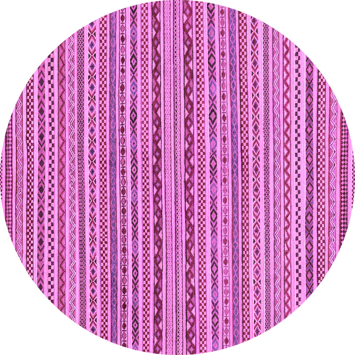 Round Machine Washable Abstract Purple Modern Area Rugs, wshabs2201pur