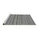 Sideview of Machine Washable Abstract Gray Modern Rug, wshabs2201gry