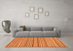 Machine Washable Abstract Orange Modern Area Rugs in a Living Room, wshabs2201org