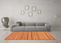 Machine Washable Abstract Orange Modern Rug, wshabs2201org