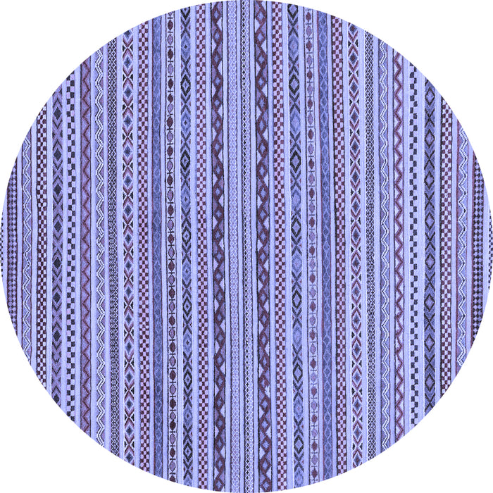 Round Machine Washable Abstract Blue Modern Rug, wshabs2201blu