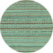 Round Abstract Light Blue Modern Rug, abs2201lblu