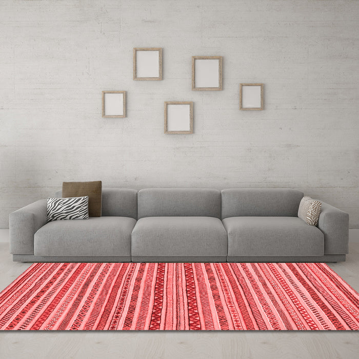 Modern Red Washable Rugs