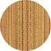 Round Machine Washable Abstract Brown Modern Rug, wshabs2201brn