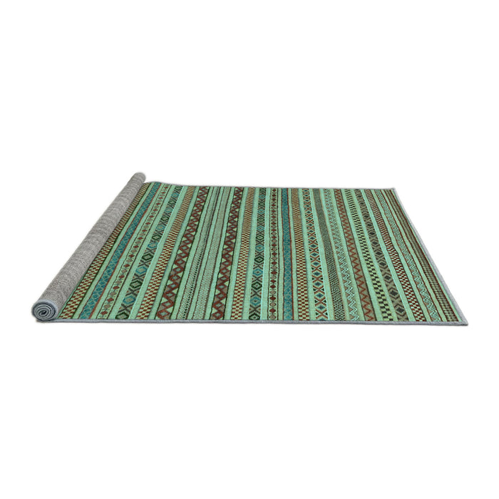 Sideview of Machine Washable Abstract Light Blue Modern Rug, wshabs2201lblu