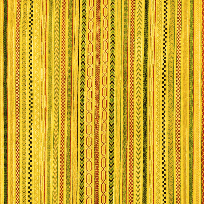 Square Machine Washable Solid Yellow Modern Rug, wshabs2202yw