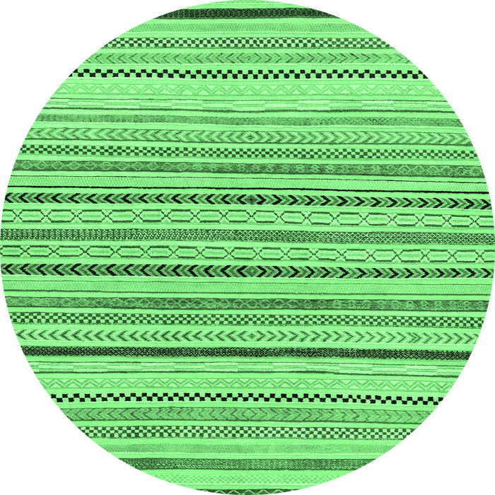Round Solid Emerald Green Modern Rug, abs2202emgrn