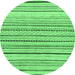 Round Solid Emerald Green Modern Rug, abs2202emgrn