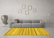 Machine Washable Solid Yellow Modern Rug in a Living Room, wshabs2202yw