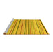 Sideview of Machine Washable Solid Yellow Modern Rug, wshabs2202yw